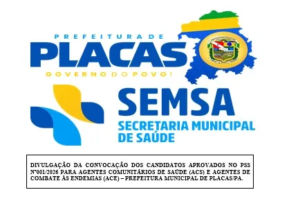 DIVULGAÇÃO DA CONVOCAÇÃO DOS CANDIDATOS APROVADOS NO PSS Nº 001/2026 PARA ACS E ACE