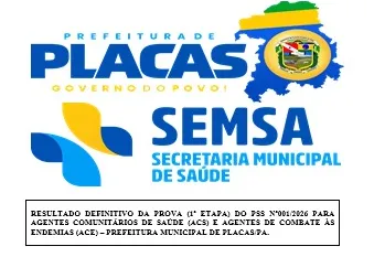 PUBLICAÇÃO DO RESULTADO DEFINITIVO DA PROVA OBJETIVA (1ª ETAPA) DO PSS Nº001-2026 PARA ACS E ACE